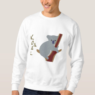 Koala Bär in einem Baum ~ Stickereimuster Besticktes Sweatshirt