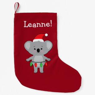 Koala Bär in Weihnachtsmannmütze Dekorieren für Kleiner Weihnachtsstrumpf