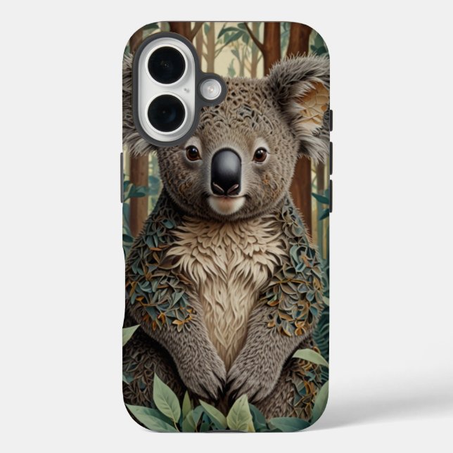 Koala-Bär iPhone 16 Hülle (Rückseite)