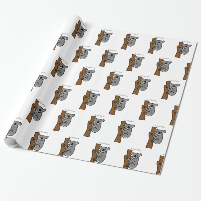 Koala Bär Kletterbaum Thunder_Cove Geschenkpapier (Ungerollt)