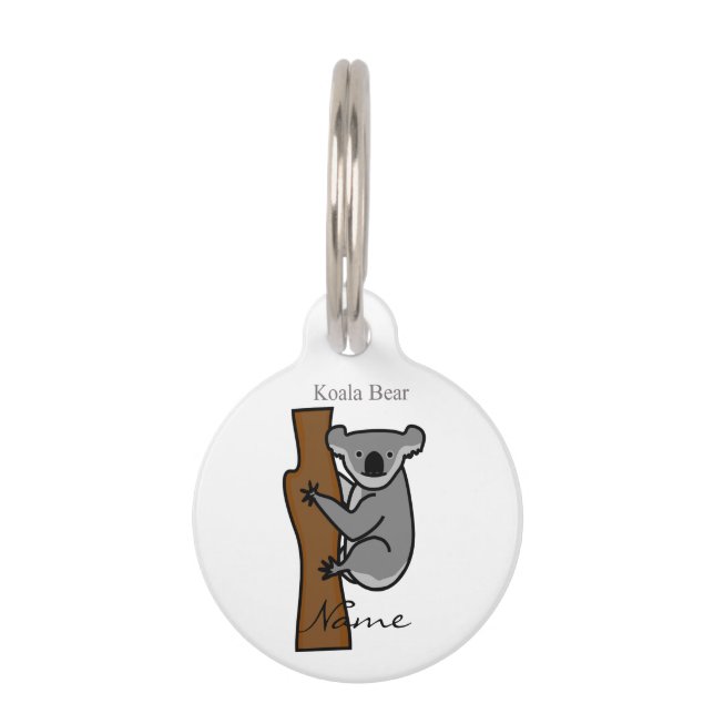 Koala Bär Kletterbaum Thunder_Cove Haustiermarke (Rückseite)