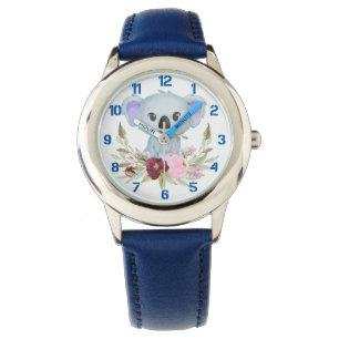 Koala Bär mit Blumenkranz Kinder Armbanduhr