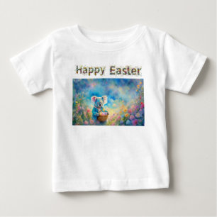 Koala-Bär mit einem Korb von Ostereiern Baby T-shirt