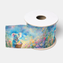 Koala-Bär mit einem Korb von Ostereiern