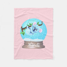 Koala Bär niedliche Schneeglocke Rosa Blau