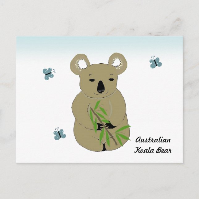 Koala Bär Postkarte (Vorderseite)