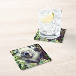 Koala-Bär Rechteckiger Pappuntersetzer