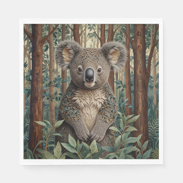 Koala-Bär Serviette (Vorderseite)