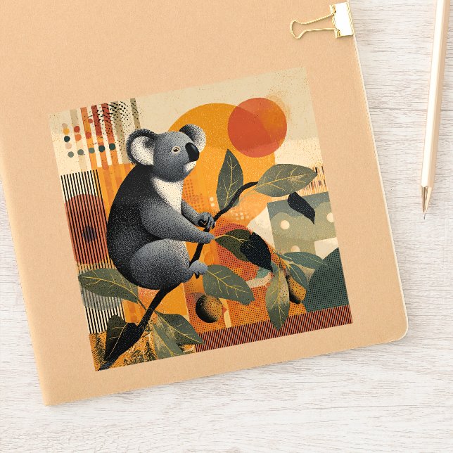 Koala-Bär sitzt in einem Baum Aufkleber (Notizbuch)