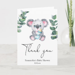 Koala Bär vielen Dank für die Babydusche Dankeskarte