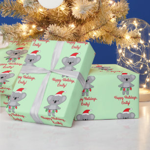Koala Bären Dekorieren für Weihnachtsnamen anpas Geschenkpapier