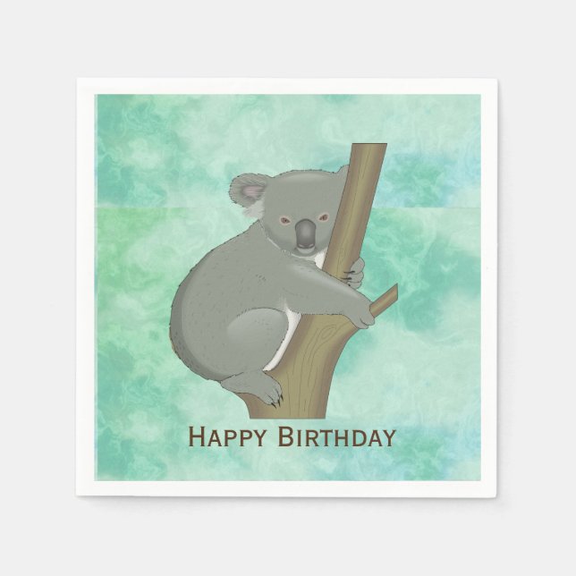 Koala Bären Designpapier Napkins Serviette (Vorderseite)