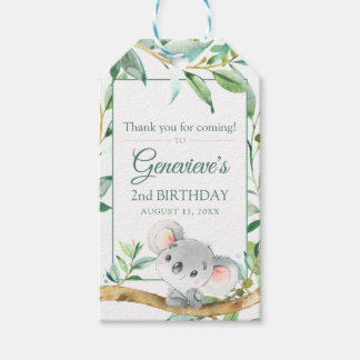 Koala Bären Geschenketags für Geburtstagsfavoriten Geschenkanhänger