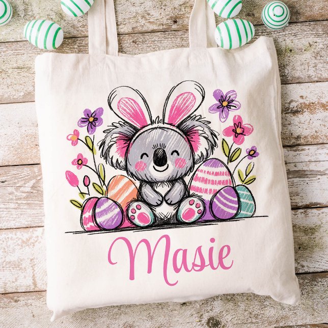 Koala Bären Osterkinder Name Girls Bunny Tragetasche (Koala Girls Easter Tote)