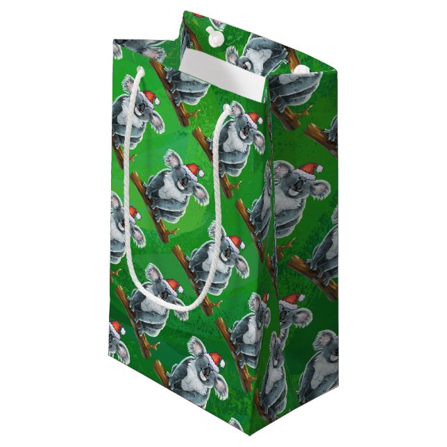 Koala Bären Weihnachten Kleine Geschenktüte (Vorderseite Schrägansicht)