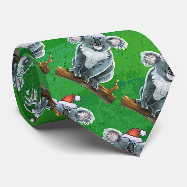 Koala Bären Weihnachten Krawatte (Gerollt)