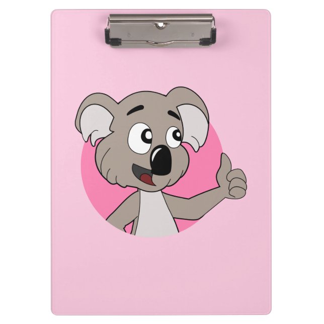 Koala-Bärenbär-Cartoon Klemmbrett (Vorderseite)