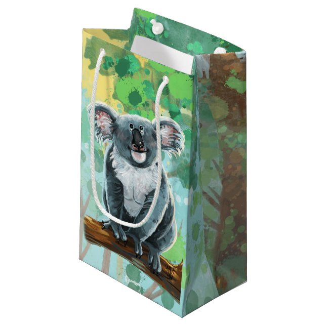 Koala Bärengeschenke und Zubehör Kleine Geschenktüte (Vorderseite Schrägansicht)
