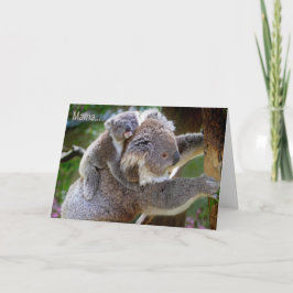 Koala-Bärn-u. der Baby-Mutter Karte