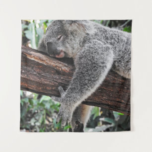 KOALA BÄRSCHLAFEN AUF BAUM WANDTEPPICH