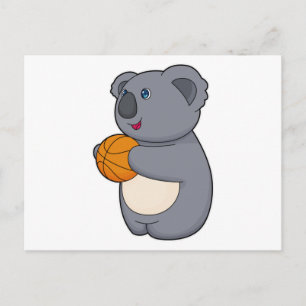 Koala Basketballspieler Basketball Postkarte