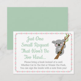 Koala Bear Baby Dusche bringen eine Reservekarte m Einladung