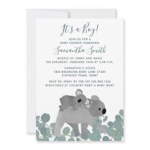 Koala Bear Baby Dusche Einladung