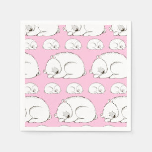 Koala Bear Baby Dusche Pink Girl Serviette