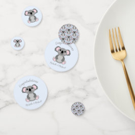 Koala Bear Baby Shower Blue Boy Konfetti