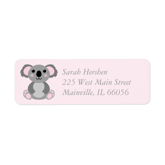 Koala Bear Baby Shower Pink Girl (Vorne)