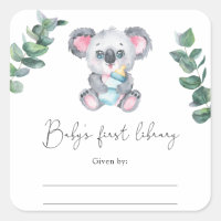 Koala Bear - Babydusche Buchzeichen