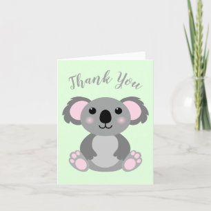 Koala Bear Babydusche Dankeskarte