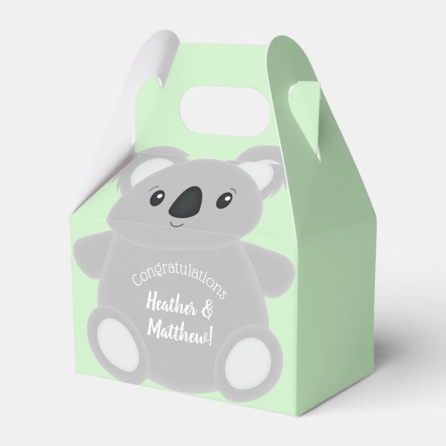 Koala Bear Babydusche Geschenkschachtel (Vorderseite)
