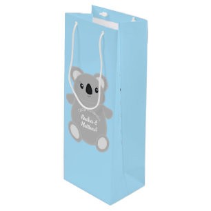 Koala Bear Babydusche Geschenktüte Für Weinflaschen