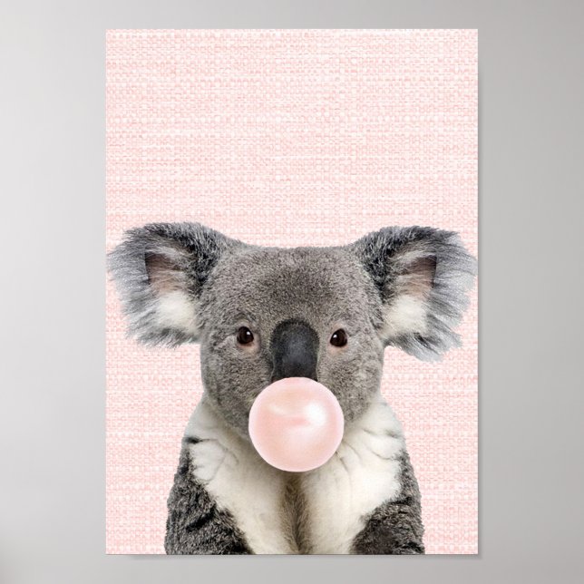 KOALA BEAR BLUTET EIN PINK BUBBLE GUM POSTER (Vorne)