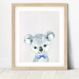 Koala Bear Bowtie Kinderzimmer Kunstdrucken Poster