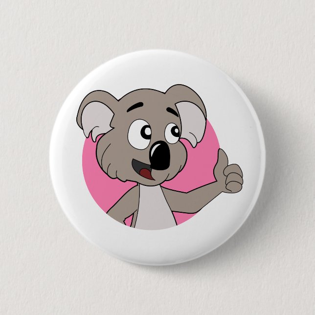 Koala bear Cartoon Button (Vorderseite)