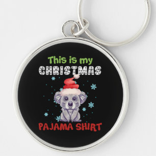 Koala Bear Das ist mein Weihnachts-Pajama-Shirt Schlüsselanhänger