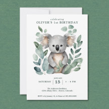 Koala Bear FIrst Birthday