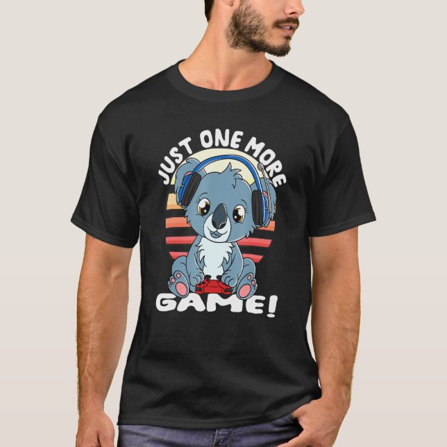 Koala Bear Gamer Headset Gaming Koala nur ein Mal T-Shirt (Vorderseite)