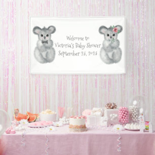 Koala Bear individuelle Babydusche Banner
