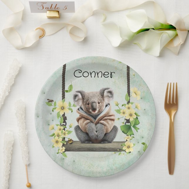 Koala Bear Kids Paper Plate Pappteller (Hochzeit)