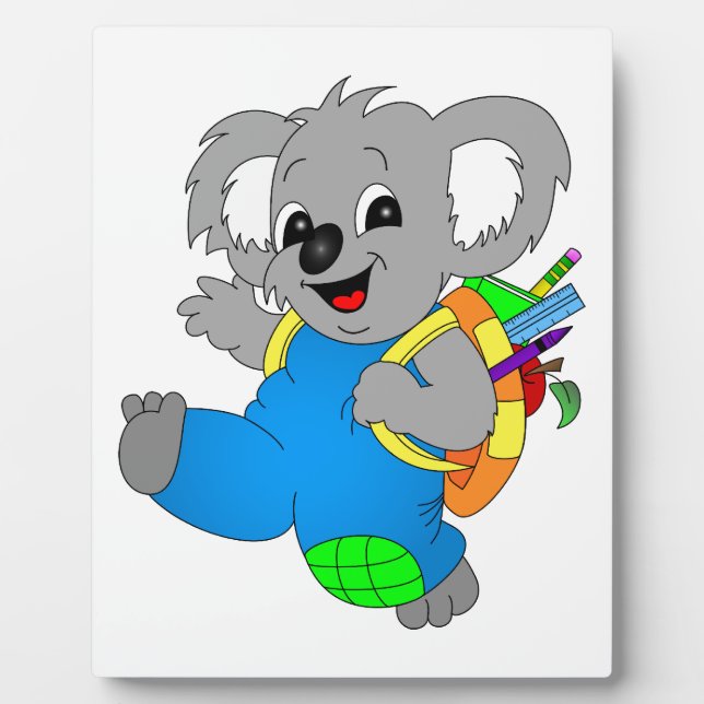 Koala Bear mit Rucksack Fotoplatte (Vorderseite)