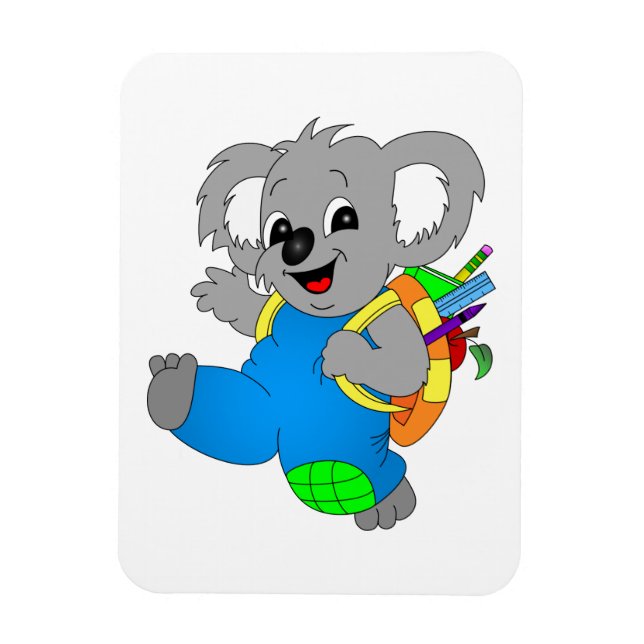 Koala Bear mit Rucksack Magnet (Vertikal)