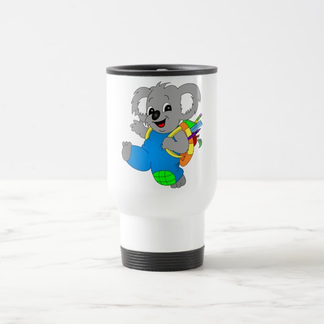 Koala Bear mit Rucksack Reisebecher (Mittel)