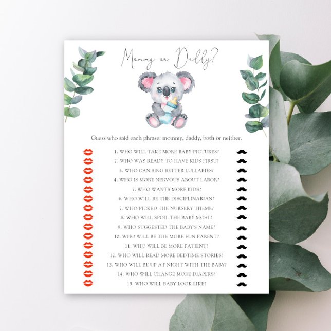 Koala Bear Mommy oder Daddy Baby Duschgame (Von Creator hochgeladen)