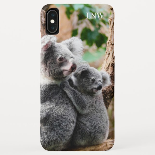 Koala Bear Monogram Case-Mate iPhone Hülle (Rückseite)