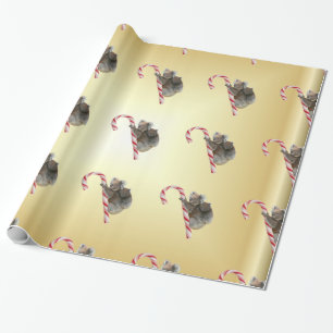 Koala Bear Mum and Joey Climbing Candy Cane Geschenkpapier