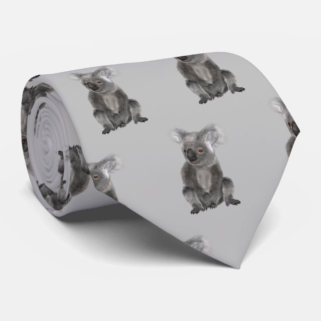 Koala Bear Neck Tie Krawatte (Gerollt)
