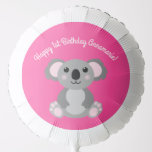Koala Bear Niedlich Kid Birthday Party Ballon<br><div class="desc">Adorable kuschelige Koalabären mit rosa machen ein vollkommenes Geburtstagsthema,  für ein Mädchen,  einen Jungen oder ein Kind,  das diese niedlichen australischen Koalabären Lieben! Ideal für tierliebende Kinder! Auch perfekt für den ersten Geburtstag eines Babys!</div>